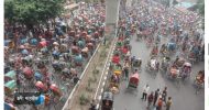 আনসারের পর এবার ৫ দাবিতে রিকশাচালকদের শাহবাগ অবরোধ