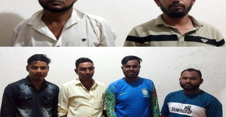 ওসমানীনগরে চোরাচালানের চিনি ছিনতাই করতে গিয়ে দুই বিএনপি নেতাসহ আটক ৬