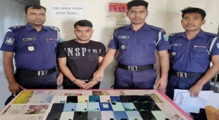 ওসমানীনগরে দুটি দোকানে চুরি হওয়া মোবাইল ফোন চট্টগ্রাম থেকে উদ্ধার, আটক ১