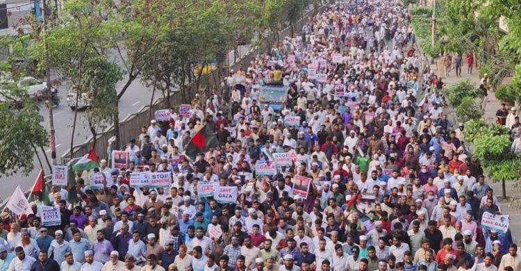 ফিলিস্তিনে গণহত্যা, সারা দেশে নজিরবিহীন বিক্ষোভ