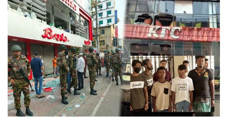 সিলেটে একপক্ষ ভাঙচুর করে, আরেক গ্রুপ লুটে