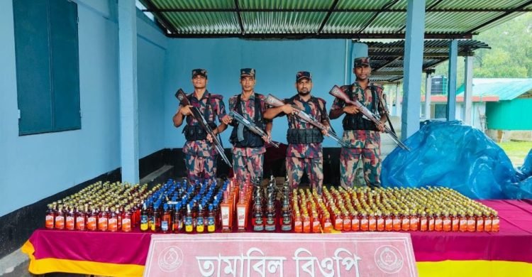 সিলেট সীমান্তে ১ কোটি ১০ লাখ টাকার চোরাইপণ্য জব্দ
