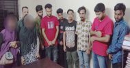 সিলেটের বন্দরবাজার হোটেল থেকে ২ তরুণীর সাথে ৮ পুরুষ আটক