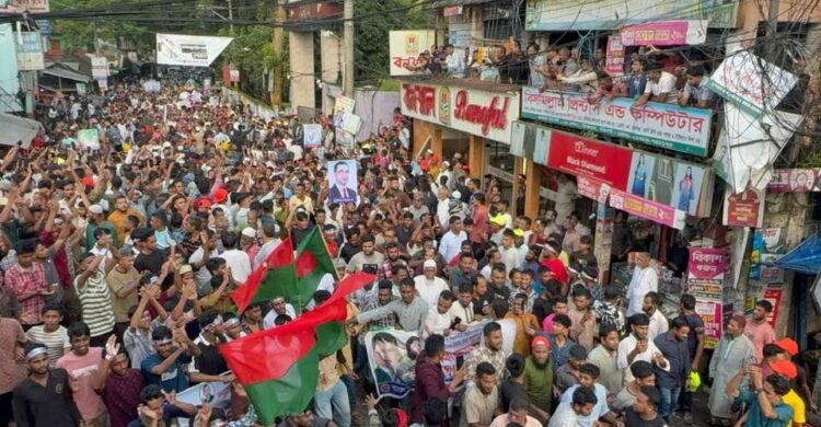 বিশ্বনাথে স্মরণকালের বিশাল বিক্ষোভ মিছিল, জনসমুদ্র