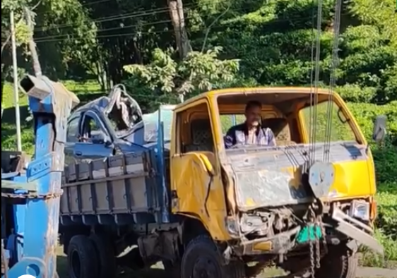 সিলেটের এয়ারপোর্ট রোডে প্রাইভেটকারকে ট্রাকের ধাক্কা : নিহত ১, আহত ৮